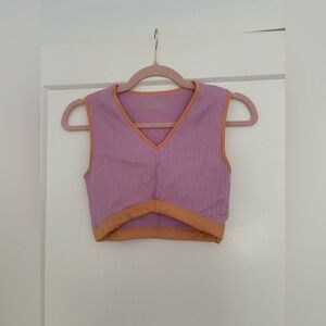 Purple and Orange Tank Crop Top